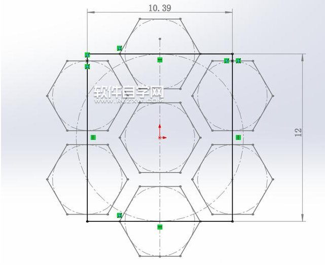 SolidWorks六邊形鏤空圓環(huán)建模的方法