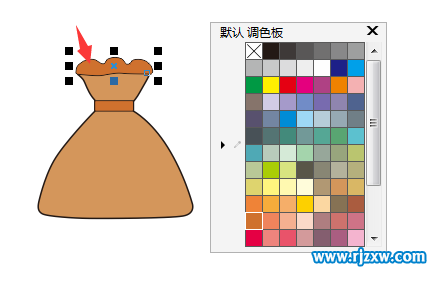 CDRX8制作錢袋標(biāo)志的方法