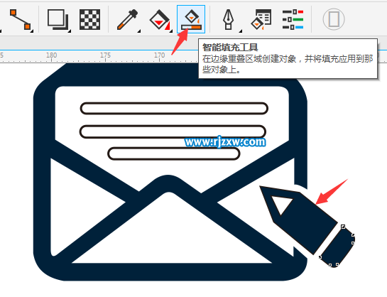 CDRX8制作寫(xiě)郵箱的圖標(biāo)教程
