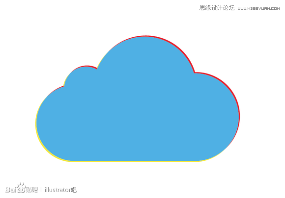 ai繪制圖標之白云立體圖標
