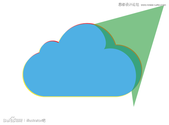 ai繪制圖標之白云立體圖標