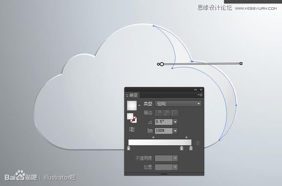 ai繪制圖標之白云立體圖標