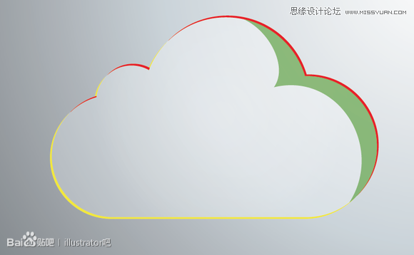 ai繪制圖標之白云立體圖標