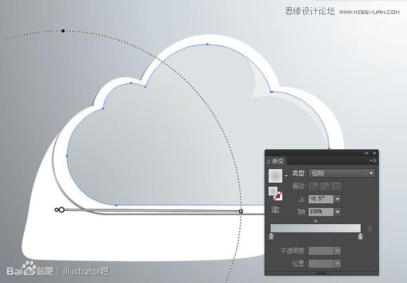 ai繪制圖標之白云立體圖標
